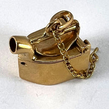 Load image into Gallery viewer, Vintage 8 Karat Yellow Gold Old Fashioned Steam Iron Charm Pendant
