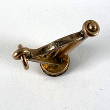 Load image into Gallery viewer, Vintage Gold Plated Carnelian Harp Fob Charm Pendant
