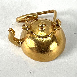 Vintage Teapot 18K Yellow Gold Charm Pendant