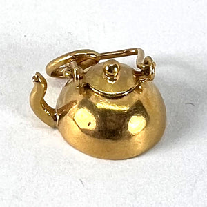 Vintage Teapot 18K Yellow Gold Charm Pendant