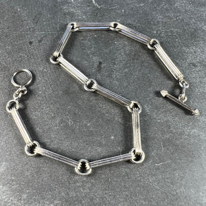 Art Deco Platinum Fancy Link Chain Bracelet
