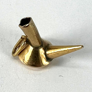 Vintage Spanish Porron 18 Karat Yellow Gold Charm Pendant