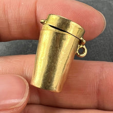 Load image into Gallery viewer, Antique French Pill Box or Miniature Etui 18K Yellow Gold Charm Pendant
