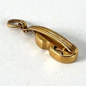 Vintage 18K Yellow Gold Violin Charm Pendant