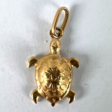 Load image into Gallery viewer, Vintage French 18K Yellow Gold Turtle Tortoise Charm Pendant

