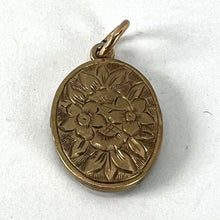 Load image into Gallery viewer, Antique 9K Yellow Gold Mirror Flowers and Leaves Charm Pendant
