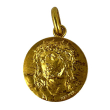 Load image into Gallery viewer, French Becker 18K Yellow Gold Jesus Christ Crown of Thorns Medal Charm Pendant
