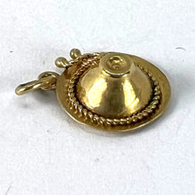Load image into Gallery viewer, Vintage 14kt Yellow Gold Sombrero Hat Souvenir Charm Pendant
