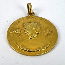 Load image into Gallery viewer, French Monnaie De Paris 18k Yellow Gold Angel of Peace Medal Pendant
