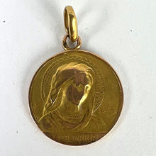 Load image into Gallery viewer, French Dropsy Virgin Mary Ave Maria 18K Yellow Gold Charm Pendant
