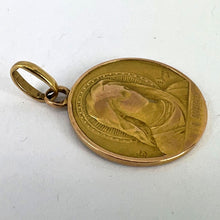 Load image into Gallery viewer, French Dropsy Virgin Mary Ave Maria 18K Yellow Gold Charm Pendant
