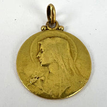 Load image into Gallery viewer, French Becker Virgin Mary 18K Yellow Gold Pendant Medal
