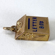 Load image into Gallery viewer, Vintage 9K Yellow Gold Letterbox Letter from Mother Enamel Charm Pendant
