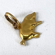 Load image into Gallery viewer, Vintage 18K Yellow Gold Lucky Pig Charm Pendant
