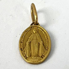 Load image into Gallery viewer, Mini Virgin Mary Miraculous Medal 18K Yellow Gold Charm Pendant
