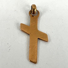 Load image into Gallery viewer, French 18K Yellow Gold Angled Cross Charm Pendant
