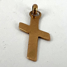 Load image into Gallery viewer, French 18K Yellow Gold Angled Cross Charm Pendant
