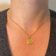 Load image into Gallery viewer, Augis French More Than Yesterday 18K Yellow Gold Diamond Love Charm Pendant
