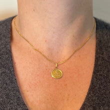Load image into Gallery viewer, Augis French More Than Yesterday 18K Yellow Gold Diamond Love Charm Pendant
