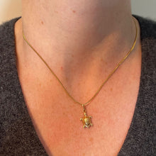 Load image into Gallery viewer, Vintage French 18K Yellow Gold Turtle Tortoise Charm Pendant
