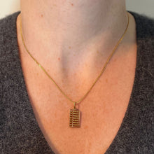 Load image into Gallery viewer, Vintage 14K Yellow Gold Abacus Mathematics Charm Pendant
