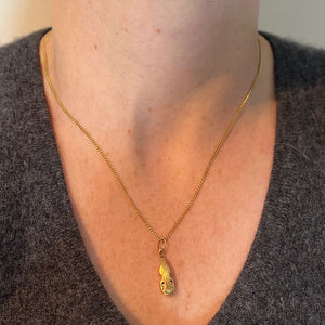 Vintage 18K Yellow Gold Violin Charm Pendant
