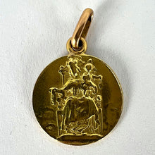 Load image into Gallery viewer, French Sacred Heart Madonna and Child 18K Yellow Gold Medal Pendant
