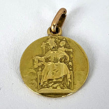 Load image into Gallery viewer, French Sacred Heart Madonna and Child 18K Yellow Gold Medal Pendant
