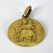 Load image into Gallery viewer, French Sacred Heart Madonna and Child 18K Yellow Gold Medal Pendant
