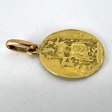 Load image into Gallery viewer, French Sacred Heart Madonna and Child 18K Yellow Gold Medal Pendant
