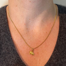 Load image into Gallery viewer, Vintage 18K Yellow Gold Lucky Pig Charm Pendant
