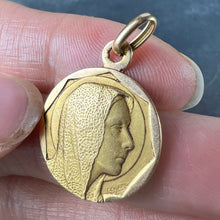 Load image into Gallery viewer, French Religious Virgin Mary 18K Yellow Gold Charm Pendant
