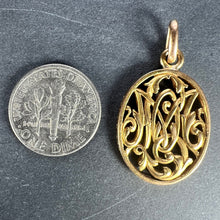 Load image into Gallery viewer, Antique French 18K Yellow Gold OM/MO Initials Monogram Charm Pendant
