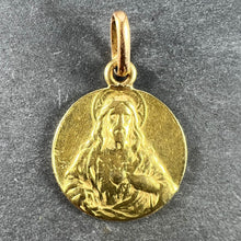 Load image into Gallery viewer, French Sacred Heart Madonna and Child 18K Yellow Gold Medal Pendant
