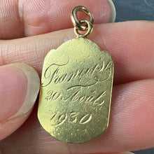 Load image into Gallery viewer, French Religious 18K Yellow Gold St Therese Charm Pendant
