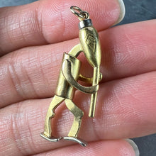 Load image into Gallery viewer, Piper Musician Cartoon Character 18K Yellow White Gold Charm Pendant
