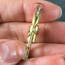 Load image into Gallery viewer, Piper Musician Cartoon Character 18K Yellow White Gold Charm Pendant
