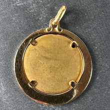 Load image into Gallery viewer, Large Augis French Plus Qu’Hier Ruby Diamond Halo 18K Yellow Gold Love Pendant
