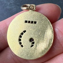 Load image into Gallery viewer, Lucky &#39;Number 3&#39; Baguette Cut Ruby 18K Yellow Gold Good Luck Charm Pendant
