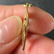 Load image into Gallery viewer, Vintage French Good Luck Horseshoe Number 13 18K Yellow Gold Lucky Charm Pendant
