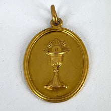 Load image into Gallery viewer, French First Communion 18K Yellow Gold Medal Pendant
