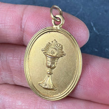 Load image into Gallery viewer, French First Communion 18K Yellow Gold Medal Pendant
