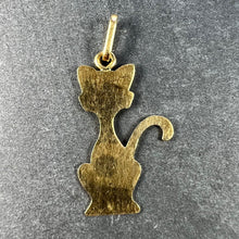 Load image into Gallery viewer, French 18K Yellow Gold Engraved Cat Charm Pendant
