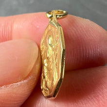 Load image into Gallery viewer, Italian Saint Therese 18K Yellow Gold Charm Medal Pendant
