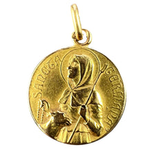 Load image into Gallery viewer, French Saint Germaine Germane 18K Yellow Gold Medal Pendant
