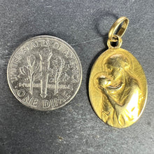 Load image into Gallery viewer, French Dropsy Madonna and Child 18K Yellow Gold Charm Pendant
