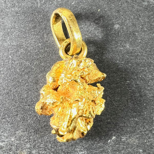 Natural Yellow Gold Nugget 18K Charm Pendant