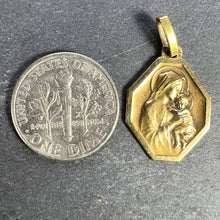 Load image into Gallery viewer, French Madonna and Child 18K Yellow Gold Medal Pendant
