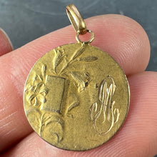 Load image into Gallery viewer, French 18K Yellow Gold Virgin Mary Virgo Virginum Medal Pendant
