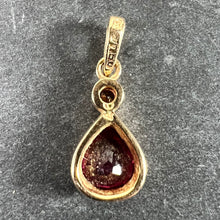 Load image into Gallery viewer, Pear Shaped Ruby Diamond 18K Yellow Gold Charm Pendant
